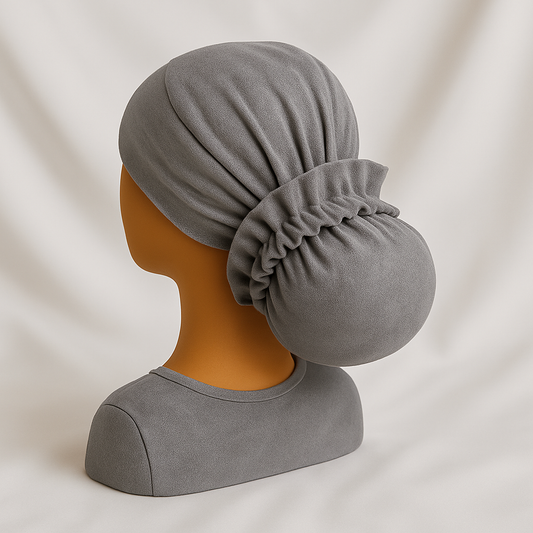 טורבן ג׳מס אפור כולל גומיה תואמת