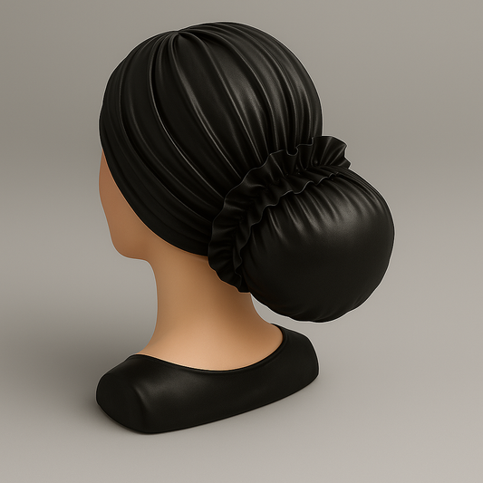 טורבן סאטן ארמני שחור