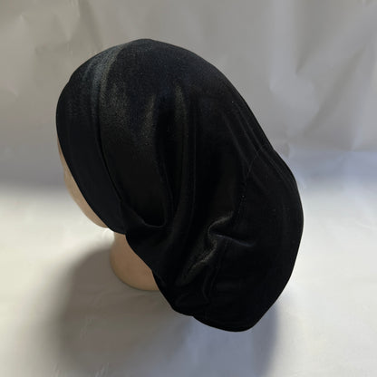 בובו נמוך קטיפה שחורה סרט רחב