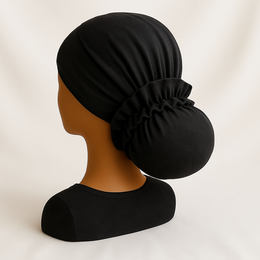 טורבן ג׳מס שחור כולל גומיה תואמת