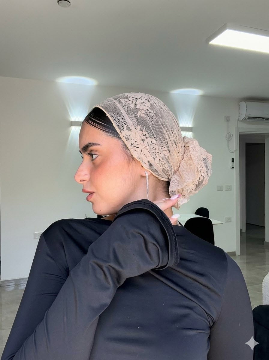 טורבן תחרה קרם ניוד