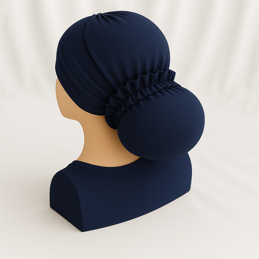 טורבן לייקרה כחול כהה