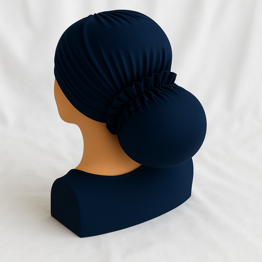 טורבן לייקרה כחול מבריק