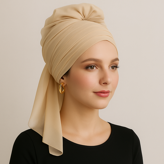 מטפחת שיפון קרם