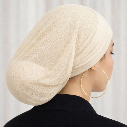 בובו נמוך רשת משי קרם