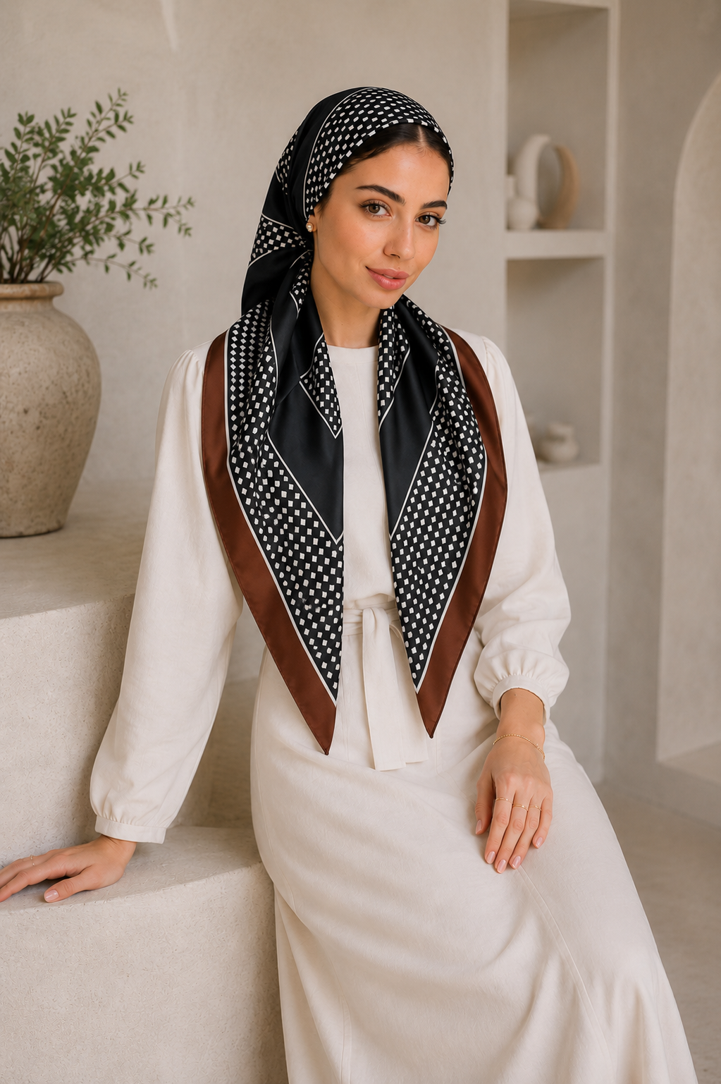 מרובעת דגם שקד כחול